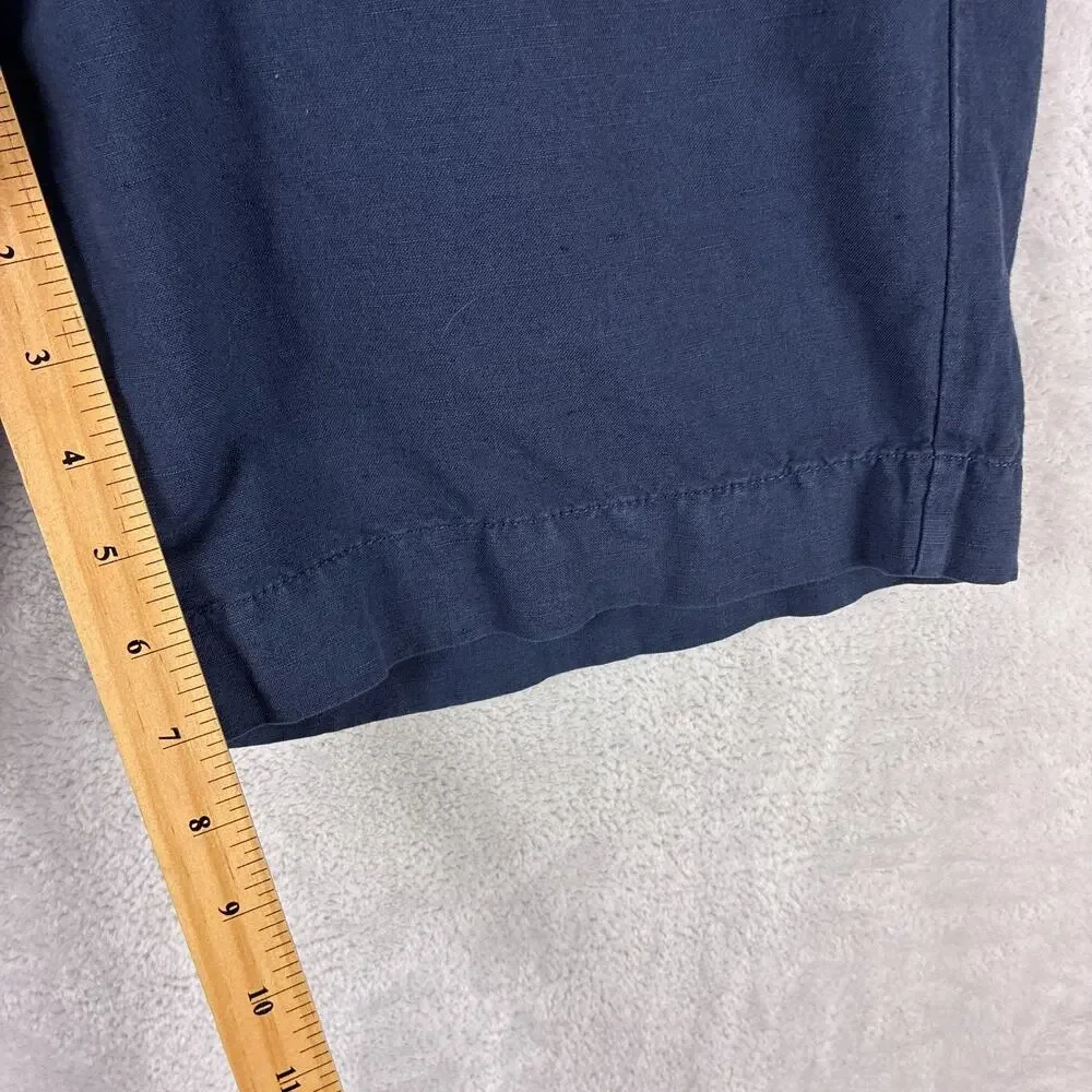 Faherty Shorts Men 34 Navy Linen Preppy Beach Resort Summer Hamptons Huckberry